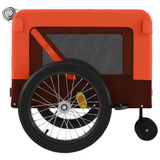 vidaXL Pet Bike Trailer Orange and Black - Comfortable and Convenient