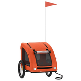 vidaXL Pet Bike Trailer Orange Oxford Fabric and Iron