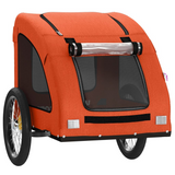 vidaXL Pet Bike Trailer Orange Oxford Fabric and Iron