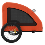 vidaXL Pet Bike Trailer Orange Oxford Fabric and Iron