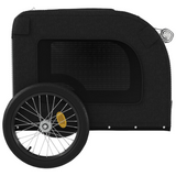 vidaXL Pet Bike Trailer Gray and Black Oxford Fabric&Iron