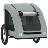 vidaXL Pet Bike Trailer Gray Oxford Fabric and Iron