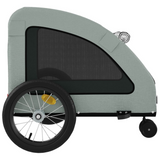 vidaXL Pet Bike Trailer Gray Oxford Fabric and Iron