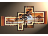 4 Panel Moon Painting - WhatYouNeedSales