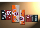 4 Panel Pink And White Tree Flower Painting - WhatYouNeedSales