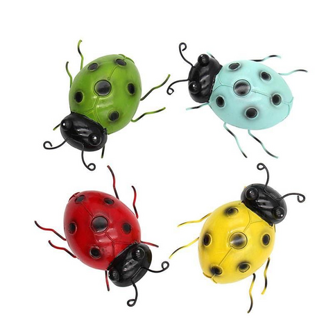 4 Pcs Iron Ladybug Metal Wall Art - WhatYouNeedSales