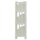 4-Shelf Corner Folding Bookcase-White - WhatYouNeedSales