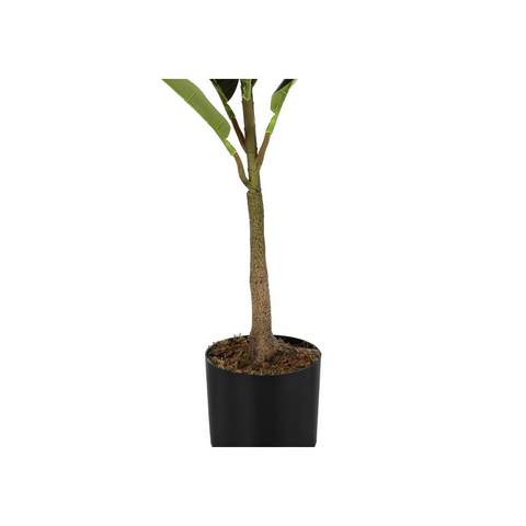 Artificial Plant, 40" Tall, Rubber Tree, Decorative, Green Leaves, Black Pot - WhatYouNeedSales