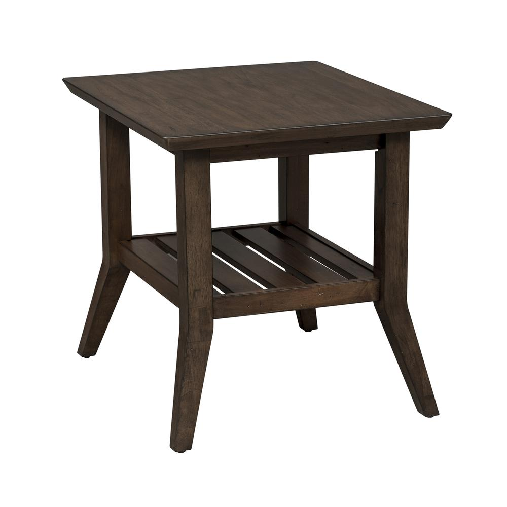 Ventura BLVD Rectangular End Table, Brown