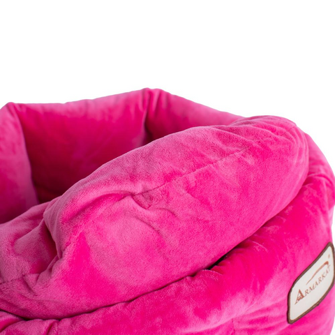 Armarkat Pet Bed Model C03CZ Pink - Luxe Velvet, Waterproof Base