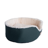 Armarkat Pet Bed Model C04HML/MB - Laurel Green and Ivory | Durable Canvas and Silky Soft Plush