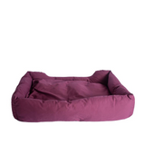 Armarkat D01FJH-X Extra Large Burgundy Bolstered Pet Bed - Waterproof, Machine Washable