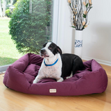 Armarkat D01FJH-X Extra Large Burgundy Bolstered Pet Bed - Waterproof, Machine Washable