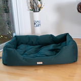 Armarkat Model D01FML-X Extra Large Laurel Green Bolstered Pet Bed - Waterproof, Machine Washable, Maximum Comfort