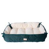 Armarkat Model D04HML/MB-L Large Laurel Green & Ivory Pet Bed and Mat - Comfortable and Stylish