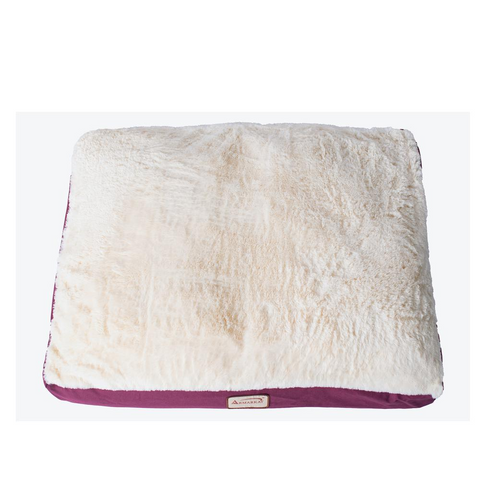 Armarkat Model M02HJH/MB-M Medium Pet Bed Mat with Poly Fill Cushion in Burgundy & Ivory