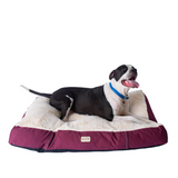 Armarkat Model M02HJH/MB-X Extra Large Pet Bed Mat with Poly Fill Cushion in Burgundy & Ivory