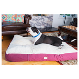 Armarkat Model M02HJH/MB-X Extra Large Pet Bed Mat with Poly Fill Cushion in Burgundy & Ivory