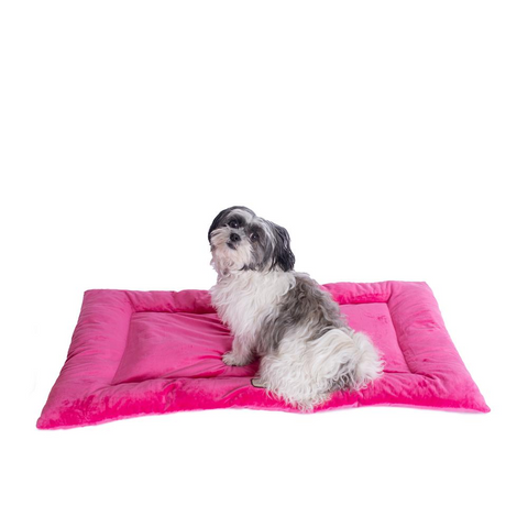 Armarkat Model M01CZH-M Medium Pet Bed Mat with Poly Fill Cushion in Vibrant Pink