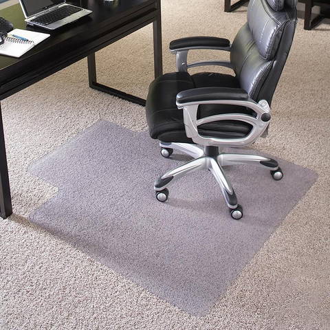 45'' x 53'' Big & Tall 400 lb. Capacity Carpet Chair Mat with Lip - WhatYouNeedSales