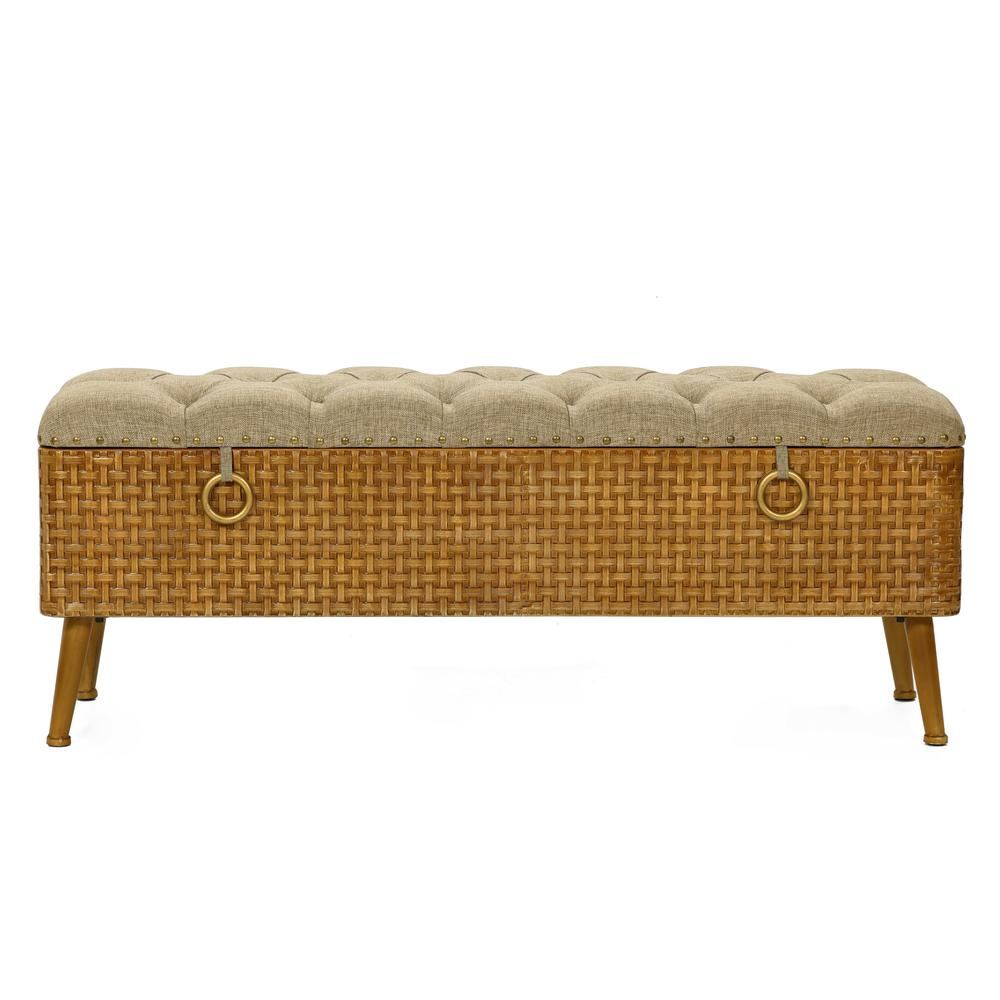 47.2-Inch Wide Upholstered Entry and Bedroom Bench with Hidden Storage - WhatYouNeedSales