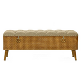 47.2-Inch Wide Upholstered Entry and Bedroom Bench with Hidden Storage - WhatYouNeedSales