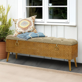 47.2-Inch Wide Upholstered Entry and Bedroom Bench with Hidden Storage - WhatYouNeedSales