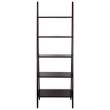 5-Shelf Ladder Bookcase-Espresso - WhatYouNeedSales