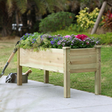 20.1 H Unfinished Fir Wood Raised Garden Bed Planter - Rustic Design