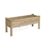 20.1 H Unfinished Fir Wood Raised Garden Bed Planter - Rustic Design