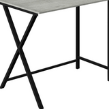 L-Shaped Corner Computer Desk, 55"L, with a Grey and Black Metal Frame - Ember Workspace - WhatYouNeedSales