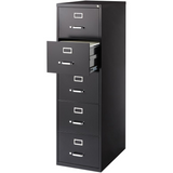 Lorell Commercial Grade Vertical File Cabinet - 5-Drawer - Legal Size - Heavy Duty