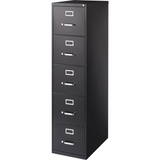 Lorell Commercial Grade Vertical File Cabinet - 5-Drawer - 15" x 26.5" x 61" - Heavy Duty, Security Lock, Ball-bearing Suspension - Black