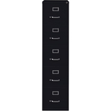 Lorell Commercial Grade Vertical File Cabinet - 5-Drawer - 15" x 26.5" x 61" - Heavy Duty, Security Lock, Ball-bearing Suspension - Black