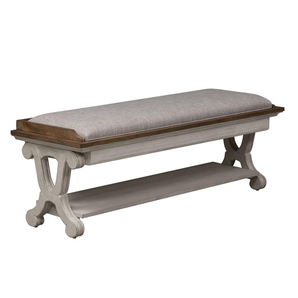 Vintage Bed Bench, White - Classic, Relaxed Style for Your Home