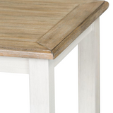 Summerville Cottage End Table - Two Tone Finish, Tapered Legs, Bottom Shelving