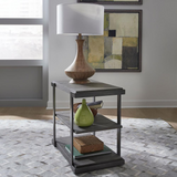 Modern View Tiered End Table, Gray