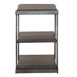 Modern View Tiered End Table, Gray