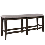 Double Bridge Counter Bench - Dark Brown/Gray | Stylish and Functional Seating Solution