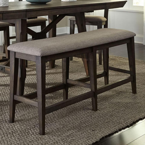 Double Bridge Counter Bench - Dark Brown/Gray | Stylish and Functional Seating Solution