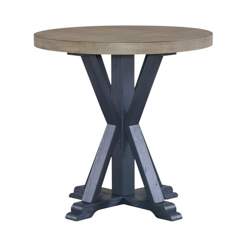 Round End Table in Navy - Stylish and Versatile Furniture