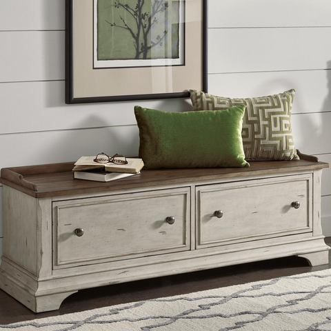 Storage Hall Bench 498-OT47 - Traditional Living | Morgan Creek Furniture