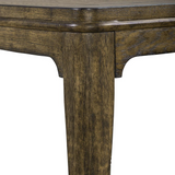 Rectangular End Table Urban Brown - Rustic Style with Planked Top and Storage Shelf