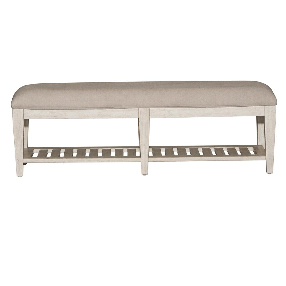 Heartland Bed Bench, Antique White - Vintage Style with a Relaxed Feel