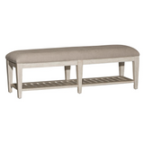 Heartland Bed Bench, Antique White - Vintage Style with a Relaxed Feel