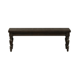 Vintage Black Backless Bench - Classic Style with Casual Feel