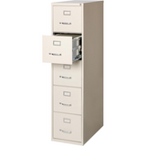 Lorell Commercial Grade Vertical File Cabinet - 5-Drawer - 15" x 26.5" x 61" - Letter Size - Ball-bearing Suspension - Putty