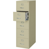 Lorell Commercial Grade Vertical File Cabinet - 5-Drawer - Legal - Heavy Duty - Putty