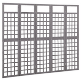 vidaXL 5-Panel Room Divider/Trellis Solid Fir Wood Gray - 79.3"x70.9"