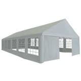 vidaXL Party Tent PE 19.7'x39.4' Gray